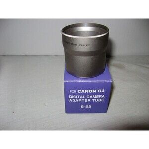 Digital Camera Adapter Tube for Canon G3 Camera B-52 NEW IN BOX Bayonette 52mm